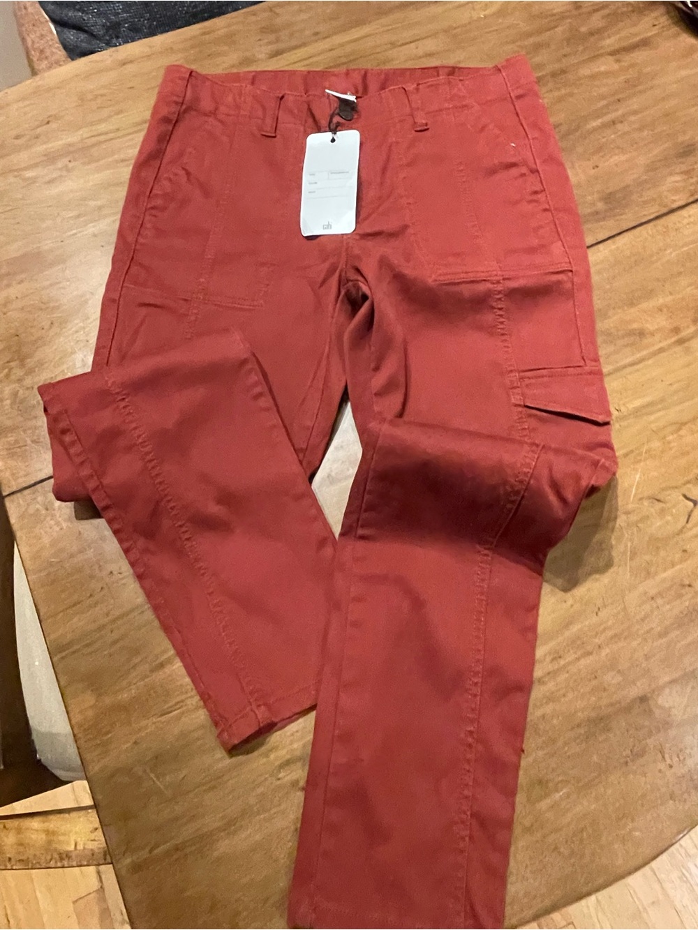 CAbi Rust-Red Straight Leg Pants